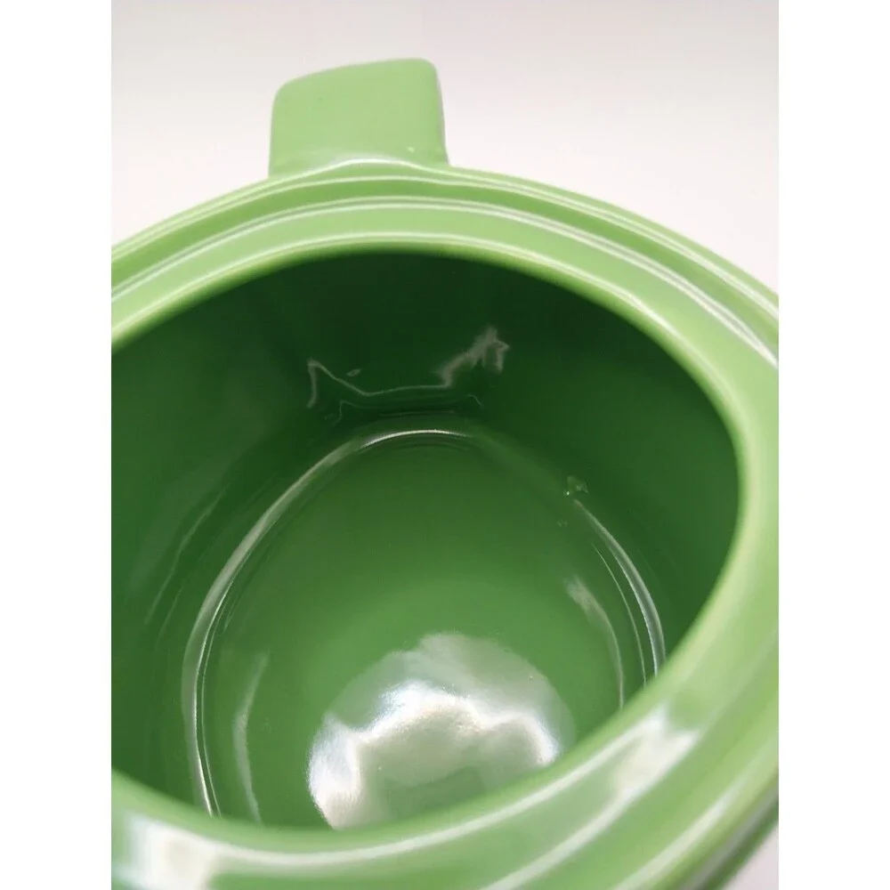 PO Selected Rosa 7-Piece Green Ceramic Teapot Rose Modern Design Complete Set